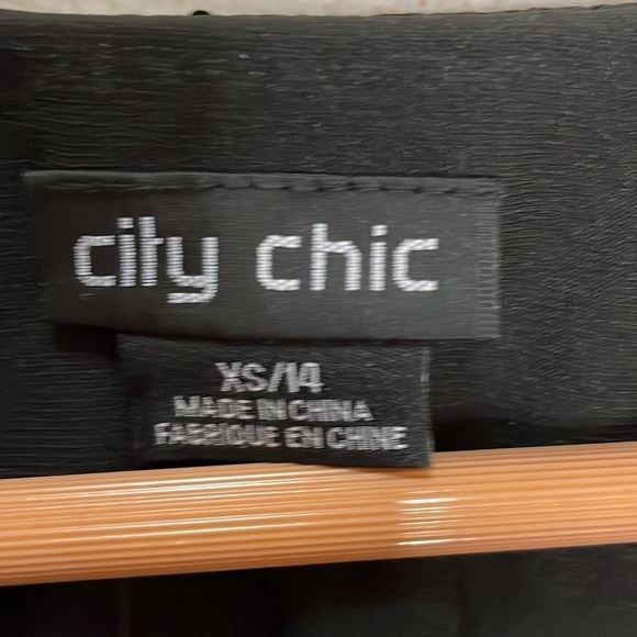CITY CHIC Sequin Wrap Dress - Black Size 14 NWT - Picture 11 of 13